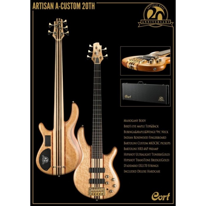 Cort A5 OPN Nat Artisan Series Bass Guitar 5 Strings