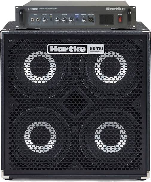 Hartke HyDrive HD410 and Hartke LH1000 Bass Amplifier