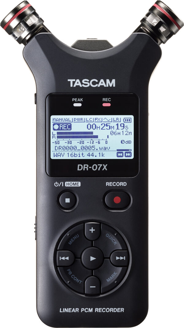 TASCAM DR-07X Stereo Handheld Digital Audio Recorder and USB Audio Interface - Image 2